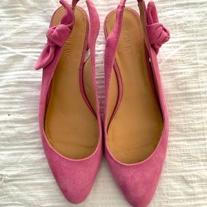 JCREW BUBBLEGUM PINK BOW HEEL - size 7.5